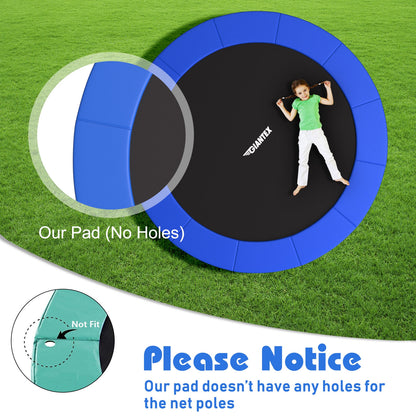 14 Feet Waterproof and Tear-Resistant Universal Trampoline Safety Pad Spring Cover-Blue