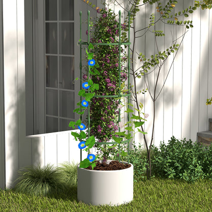 3-Pack Garden Trellis 40"/60" Tall Plant Support Stands with Clips and Ties-M