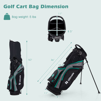 11 Pieces Complete Golf Club Package Set-Green