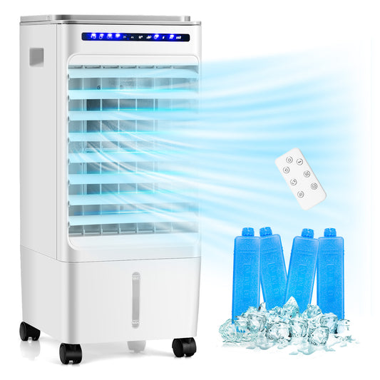 3-in-1 Evaporative Portable Air Cooler with 3 Modes include Remote Control-White