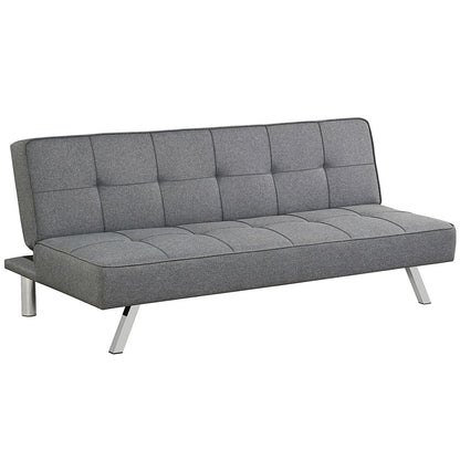 3-Seat Convertible Sofa Bed with High-Density Sponge for Living Room