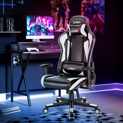 Gaming Chair Adjustable Swivel Racing Style Computer Office Chair-Blue