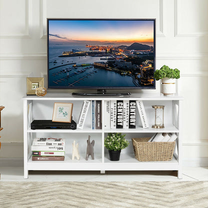 Wooden TV Stand Entertainment Media Center-Brown