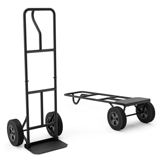 Folding Hand Cart for Home  Warehouse  Garage  Backyard-Dark