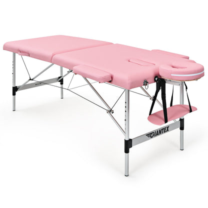84 Inch L Portable Adjustable Massage Bed with Carry Case for Facial Salon Spa-Black