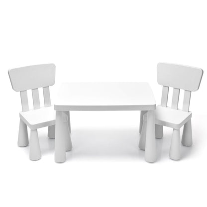 3 Pieces Toddler Multi Activity Play Dining Study Kids Table and Chair Set-Blue