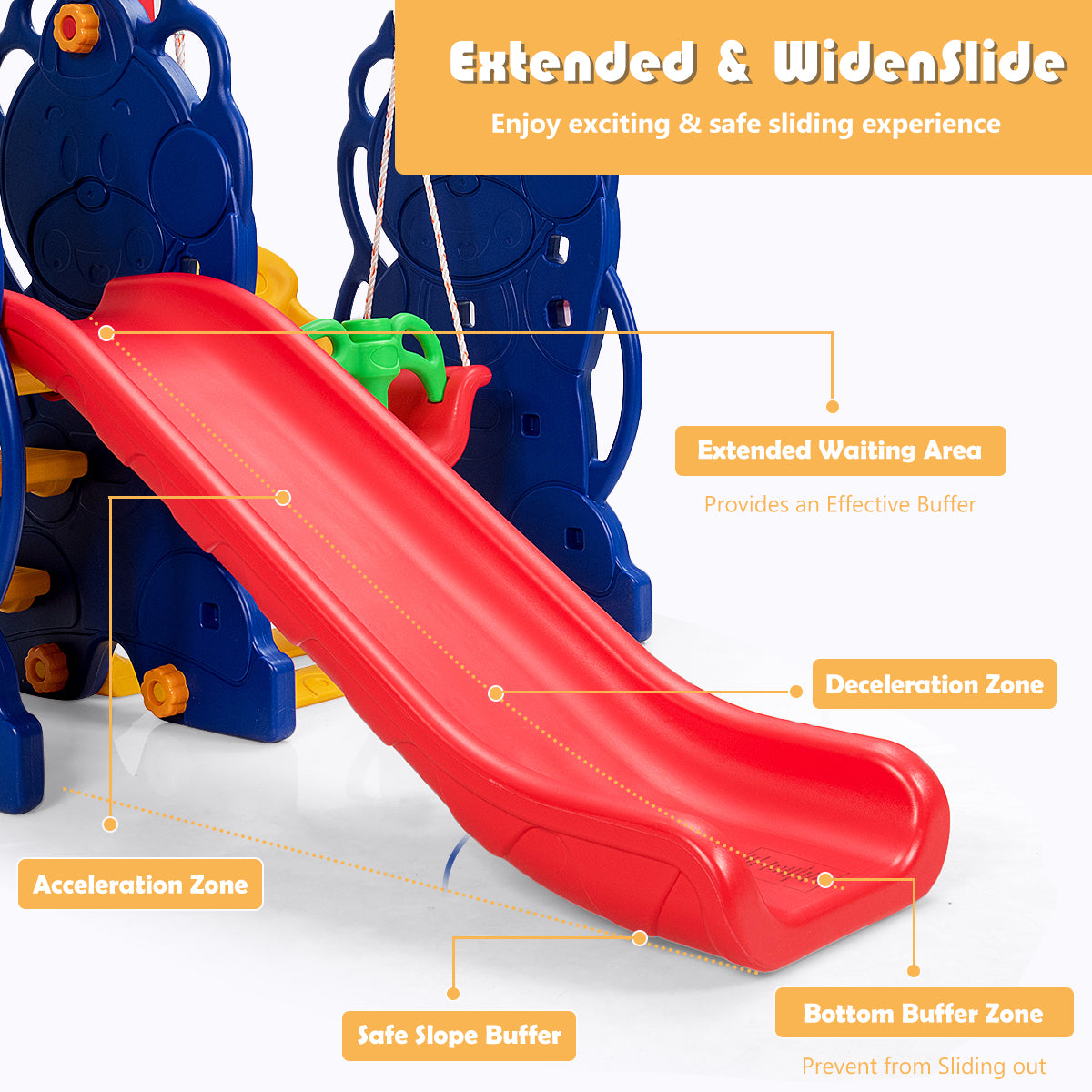3-in-1 Toddler Climber and Swing Playset