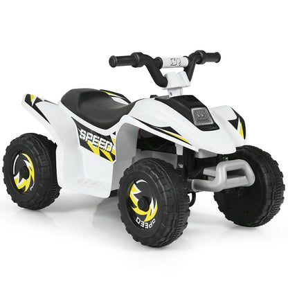 6V Kids Electric ATV 4 Wheels Ride-On Toy -White