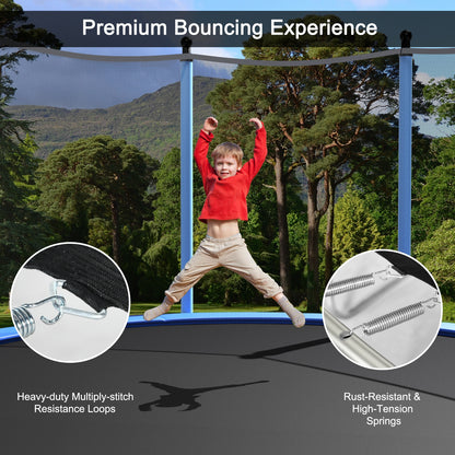 Outdoor Trampoline with Safety Closure Net-16 ft