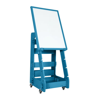 Multifunctional Kids' Standing Art Easel with Dry-Erase Board-Blue