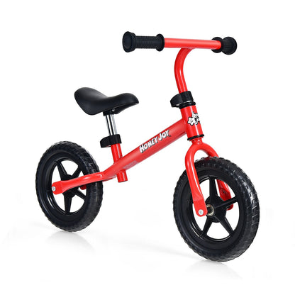 Kids No Pedal Balance Bike with Adjustable Handlebar and Seat-Black