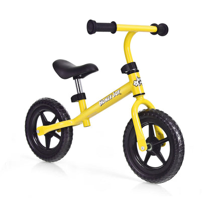 Kids No Pedal Balance Bike with Adjustable Handlebar and Seat-Black