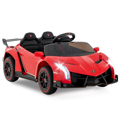 12V Licensed Lamborghini 4WD Kids Ride-on Sports Car with 2.4G Remote-Black