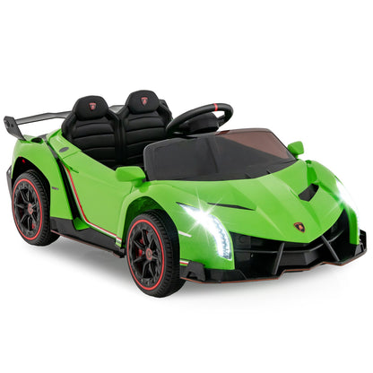 12V Licensed Lamborghini 4WD Kids Ride-on Sports Car with 2.4G Remote-Black