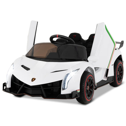 12V Licensed Lamborghini 4WD Kids Ride-on Sports Car with 2.4G Remote-Black