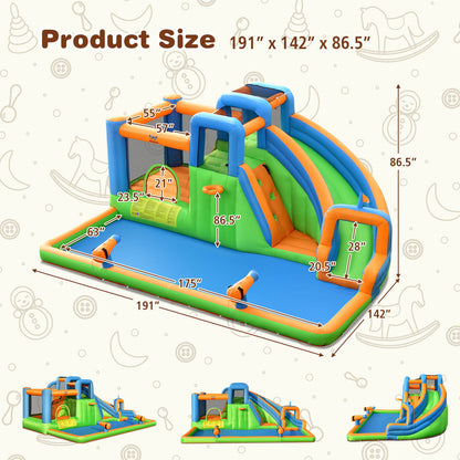 Inflatable Water Slide with Dual Climbing Walls and Blower Excluded