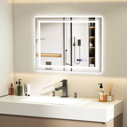 Defogging LED Bathroom Mirror with Memory Function and Anti-Fog-S
