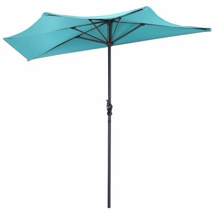 9Ft Patio Bistro Half Round Umbrella -Beige