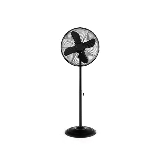 16 Inch Pedestal Standing Fan Oscillating Pedestal Fan with 3 Speeds and Adjustable Height-Black