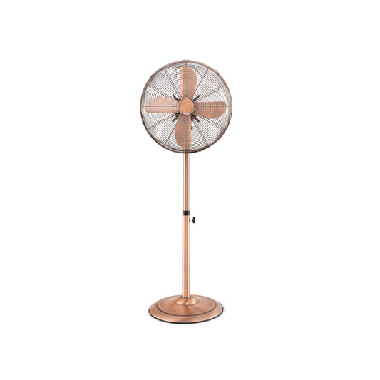 16 Inch Pedestal Standing Fan Oscillating Pedestal Fan with 3 Speeds and Adjustable Height-Copper