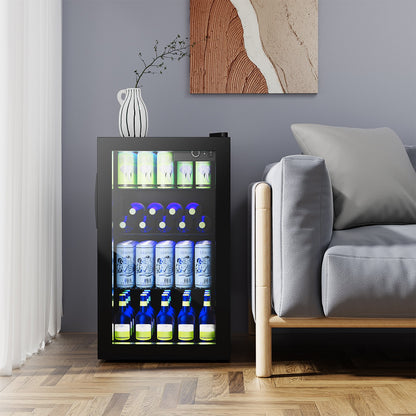 120 Can Beverage Mini Refrigerator with Glass Door