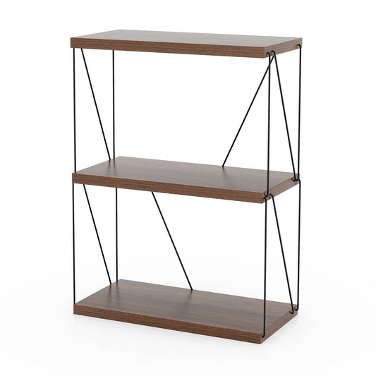 2/3/4/5-Tier Multipurpose Display Rack with Metal Frame-3-Tier