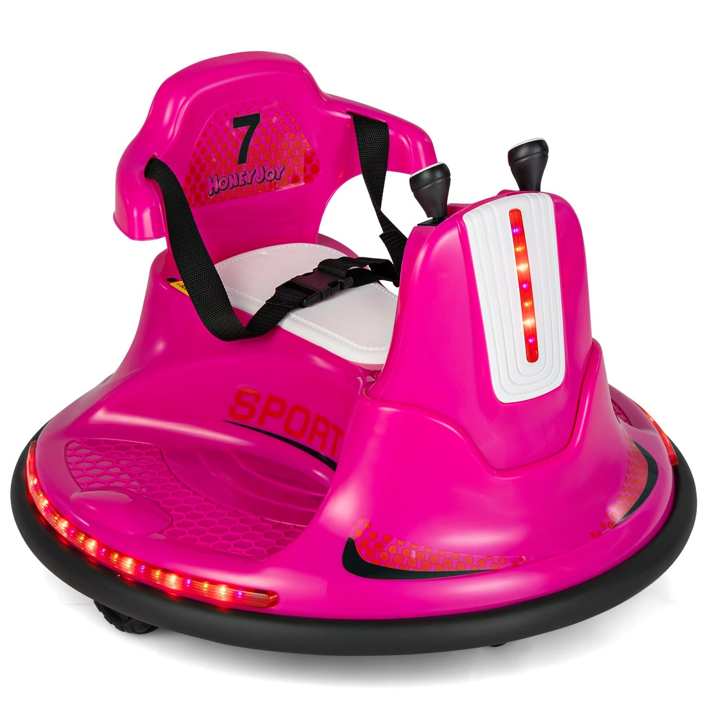 12V Kids Ride On Bumper Car with Remote Control Lights and Music-Blue