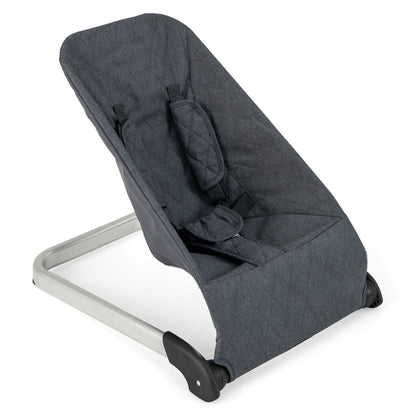 Baby Bouncer Seat with Aluminum and Metal Frame-Gray