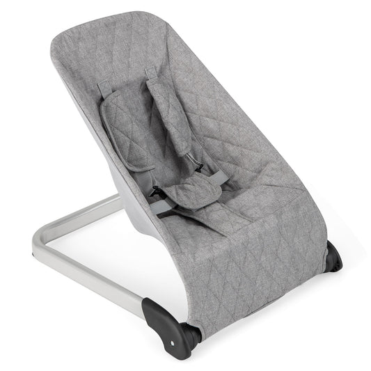 Baby Bouncer Seat with Aluminum and Metal Frame-Light Gray