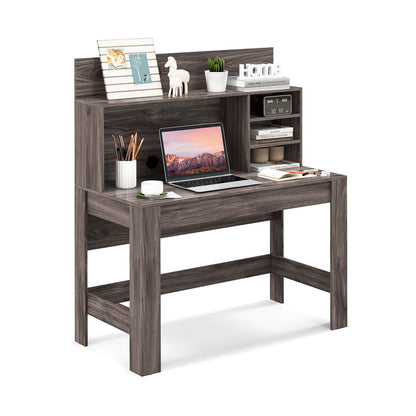 48 Inch Writing Computer Desk with Anti-Tipping Kits and Cable Management Hole-Black