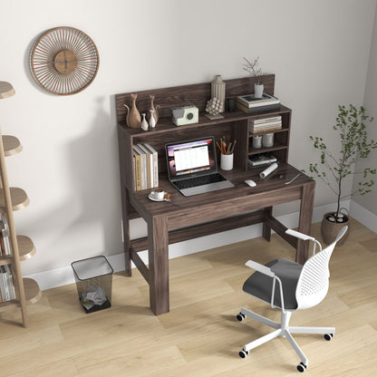 48 Inch Writing Computer Desk with Anti-Tipping Kits and Cable Management Hole-Black
