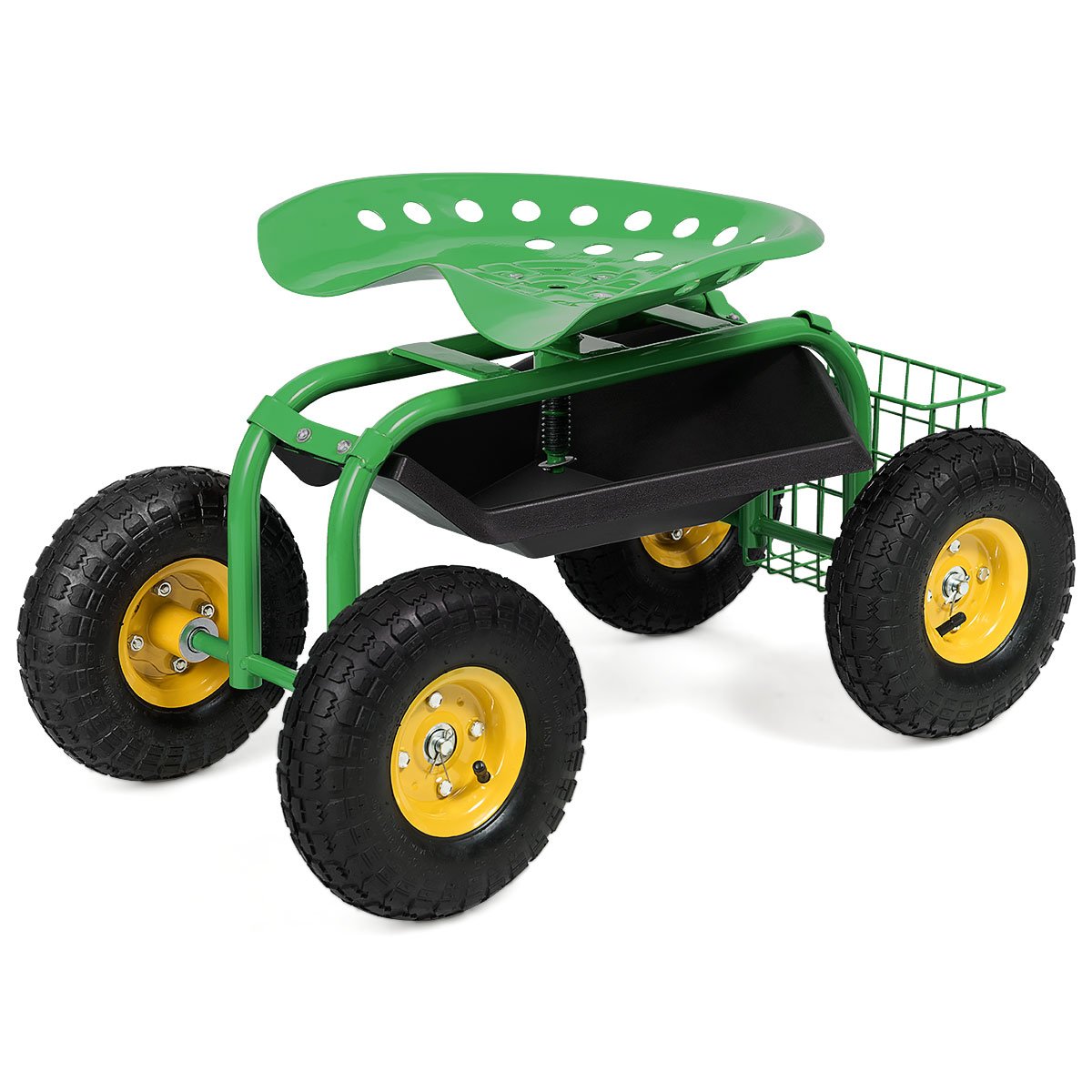 Garden Cart with Heavy Duty Tool Tray-Blue