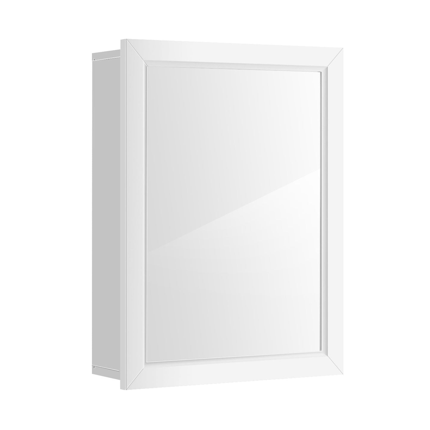 Wall-Mounted Mirrored Medicine Cabinet-Gray