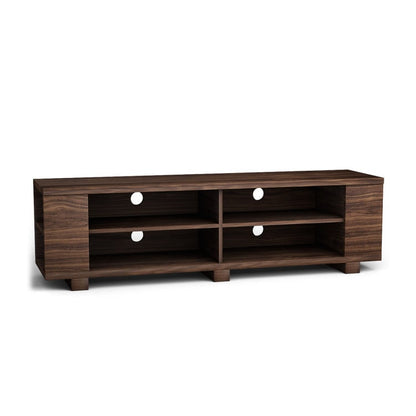 59 Inch Console Storage Entertainment Media Wood TV Stand-Black