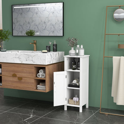 Bathroom Storage Organizer with 2-Tier Cabinet-Black