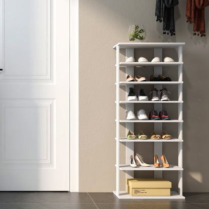 7 Tiers Vertical Shoe Rack for Front Door-Rustic Brown