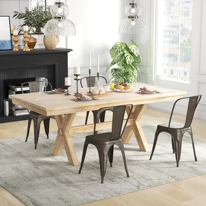 4 Pcs Modern Bar Stools with Removable Back and Rubber Feet-Black