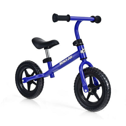 Kids No Pedal Balance Bike with Adjustable Handlebar and Seat-Black