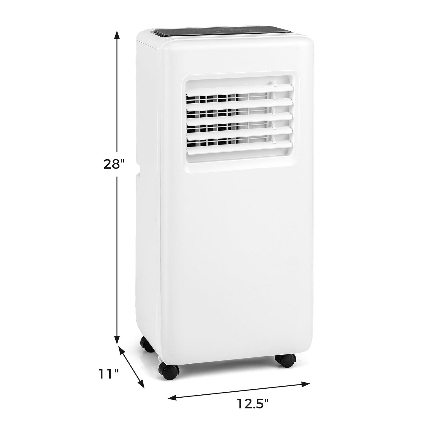3-in-1 8000 BTU Portable Air Conditioner with Remote Control-White