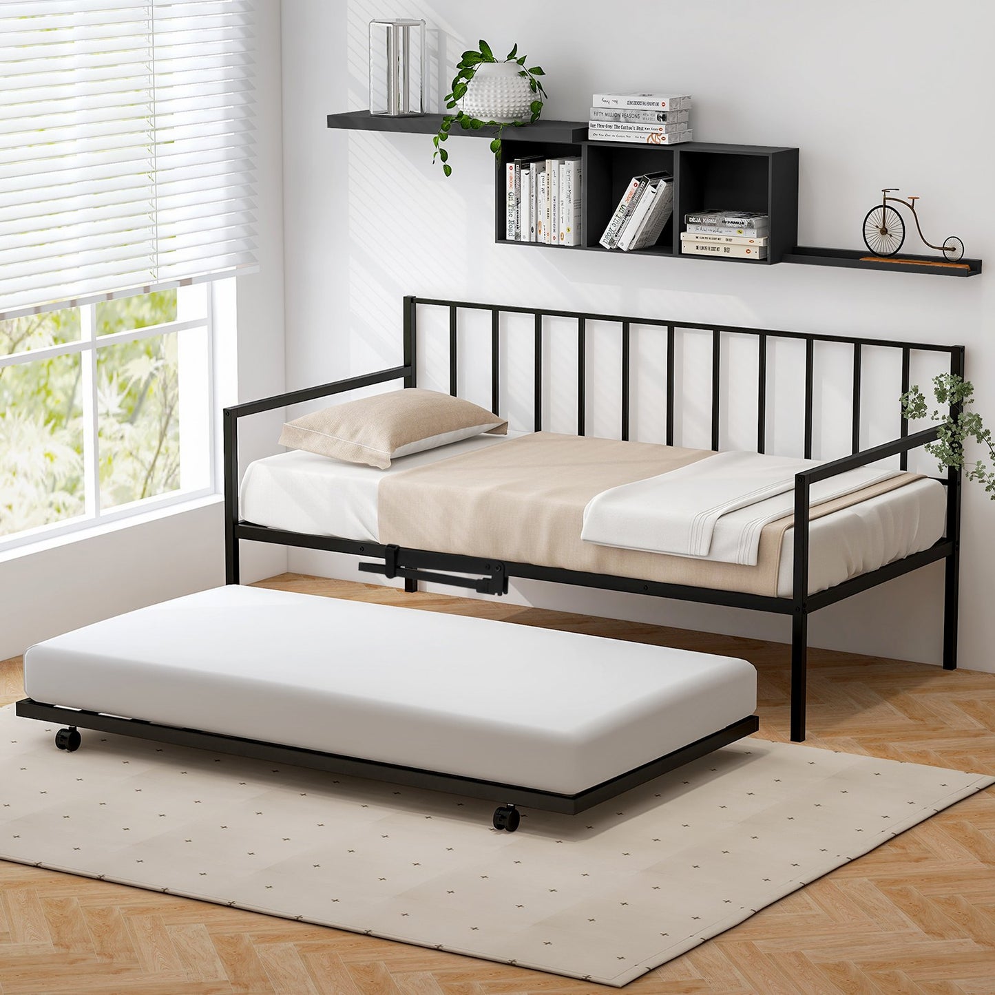 Twin Size Daybed and Trundle Frame Set Trundle Bedframe