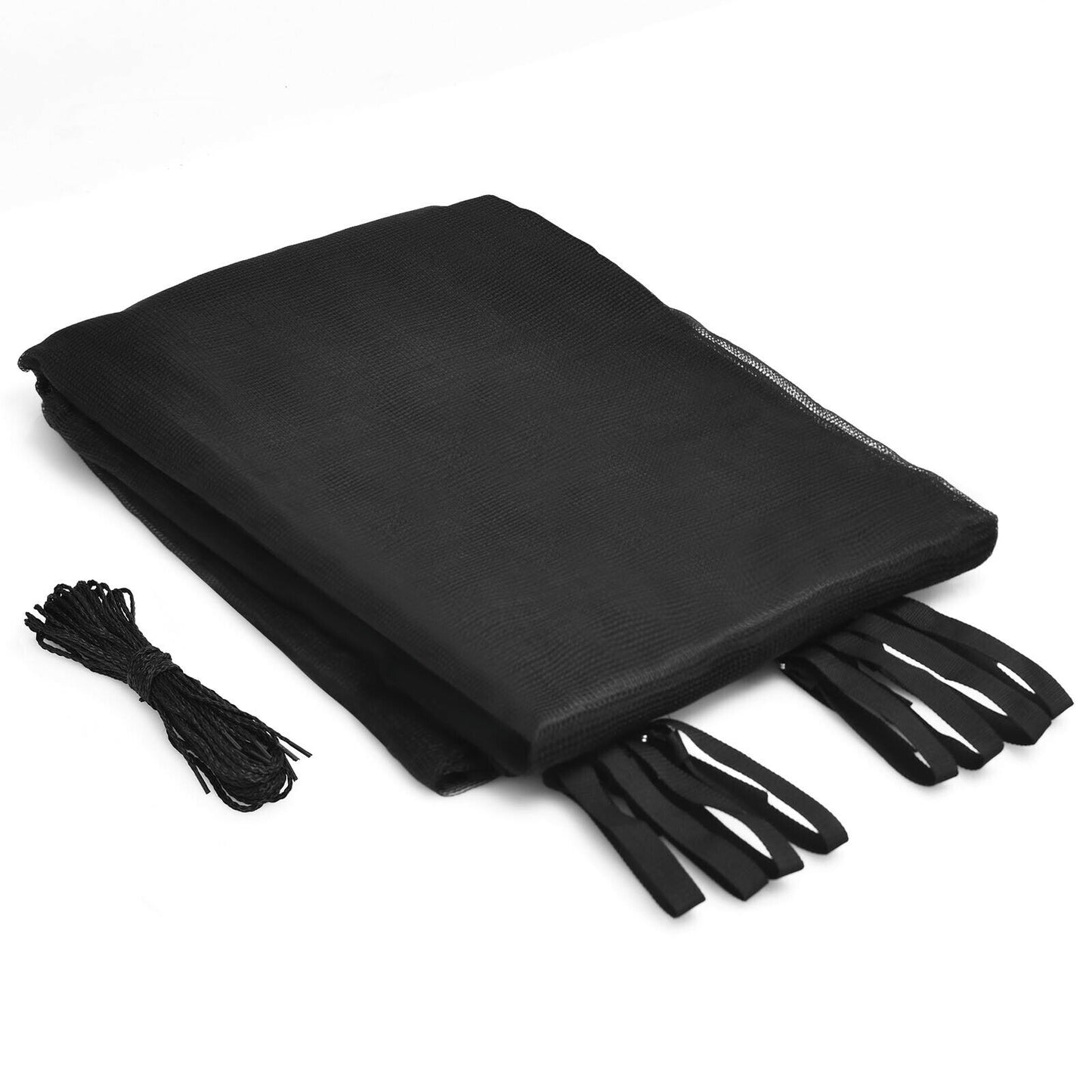 10ft weather-resistant trampoline safety enclosure net by Wilsons Home Store, with mesh sides and secure zipper for outdoor trampoline safety.