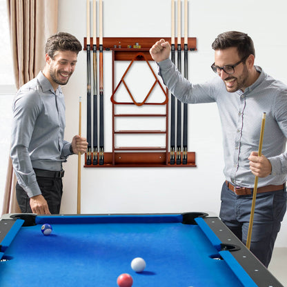 Wall-mounted Billiards Pool Cue Rack Only-Black