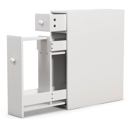 Black Bathroom Cabinet Space Saver Storage Organizer-Black