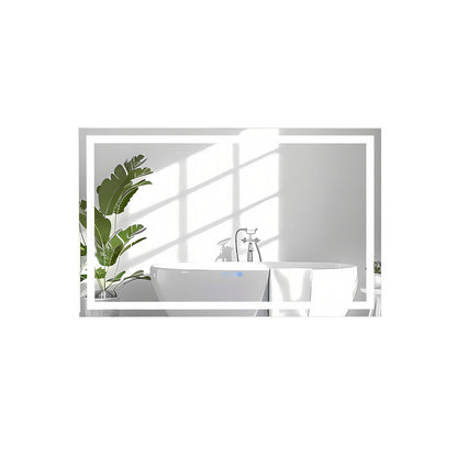 LED Bathroom Mirror Wall Mounted Rectangle Mirror with 3-Color Dimmable Lights-S