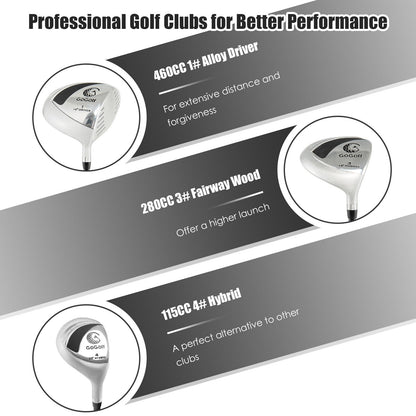 10 Pieces Womens Complete Golf Club Set with Alloy Driver