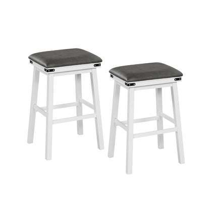 Set of 2 24/30 Inch Dining Bar Stool with Acacia Wood Frame-30 inches
