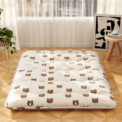 Foldable Futon Mattress with Washable Cover and Carry Bag for Camping-Queen Size