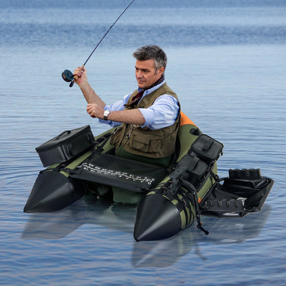 Portable Fishing Boat with 3 Detachable Storage Boxes-Camouflage