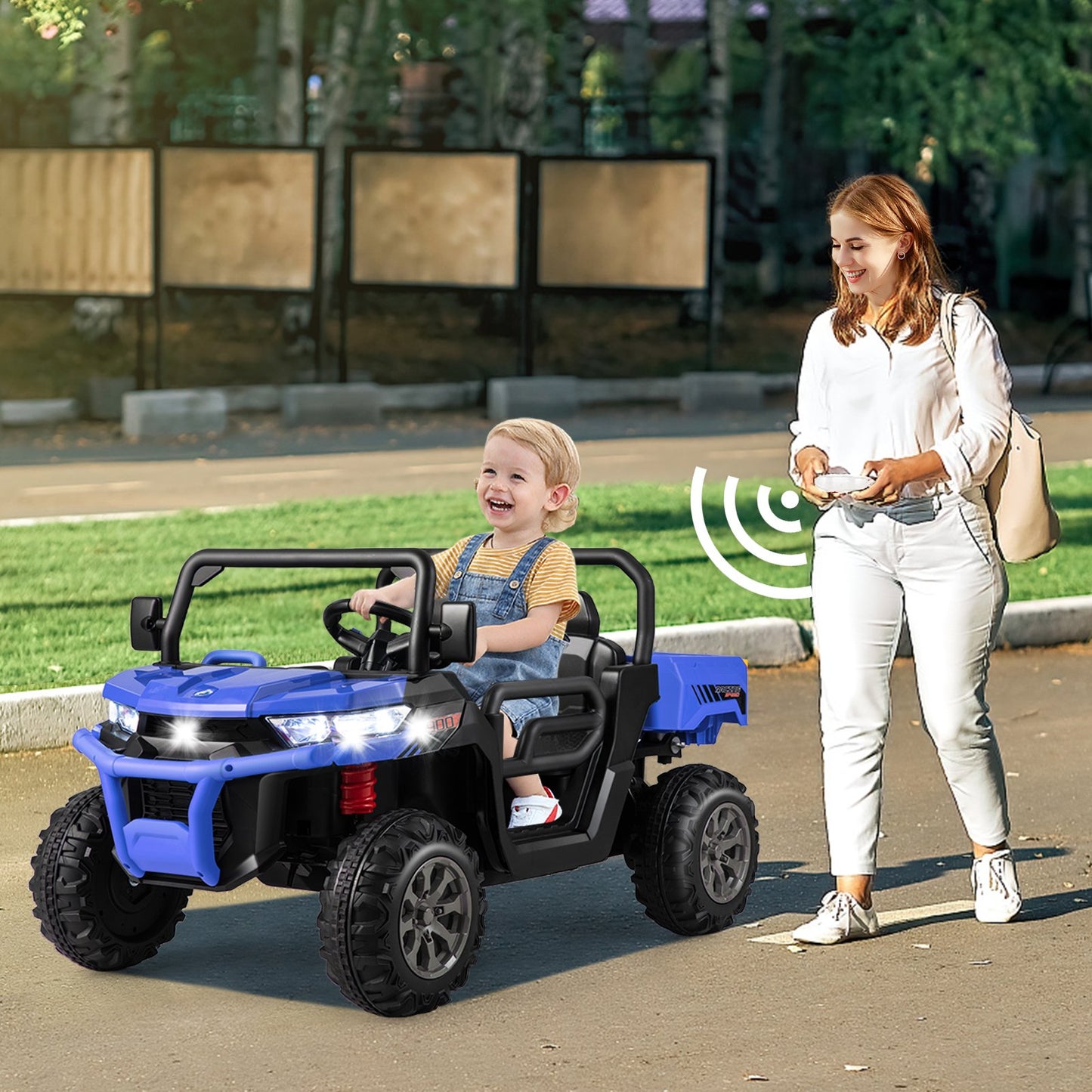 24V Ride on Dump Truck with Remote Control-Black