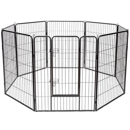 8 Metal Panel Heavy Duty Pet Playpen Dog Fence with Door-48 inches
